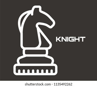 CHESS KNIGHT VECTOR ICON