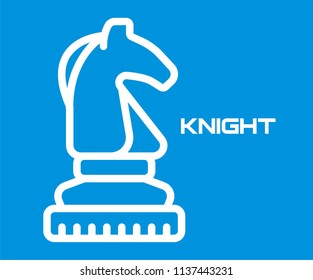 CHESS KNIGHT VECTOR ICON 
