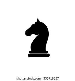 Chess Knight Vector Icon.