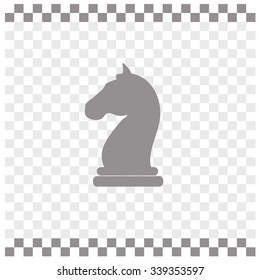 Chess knight vector icon.