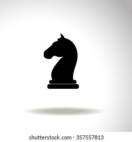 Chess Knight Vector Icon. 