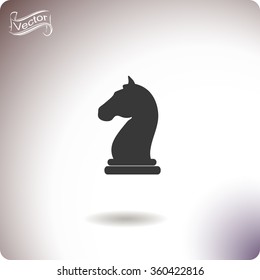 Chess knight vector icon.