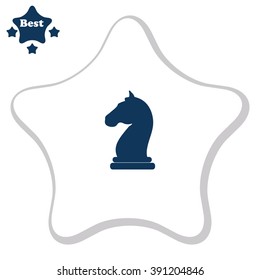 Chess knight vector icon.