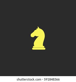 Chess knight vector  icon.