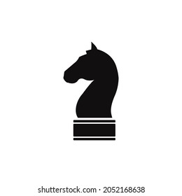 Chess Knight Vector Icon. Black Knight Horse Icon.Chess Figure