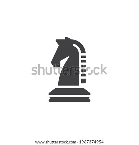 Chess knight vector icon. filled flat sign for mobile concept and web design. Horse chess piece glyph icon. Symbol, logo illustration. Vector graphics