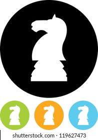 Chess Knight Vector Icon Isolated