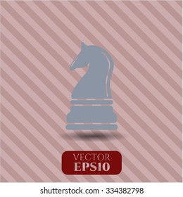 Chess knight vector icon or symbol