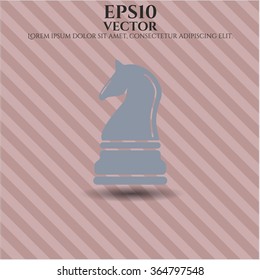 Icono o símbolo del vector del ajedrez knight
