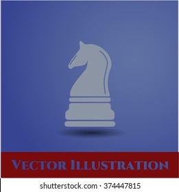 Chess knight vector icon or symbol