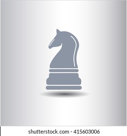 Chess knight vector icon or symbol