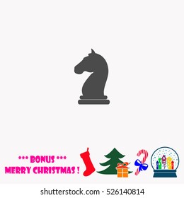 Chess knight  vector illustration.