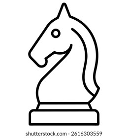 chess knight vector isolated on a white background