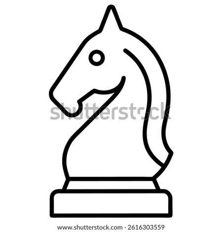 chess knight vector isolated on a white background