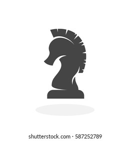 Chess knight vector logo. Flat design style. Modern vector pictogram for web graphics - stock vector
