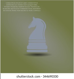 Chess knight vector symbol