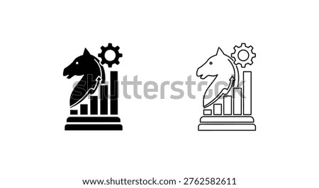 Chess Knights Growth Strategy Mastery Guide Vector