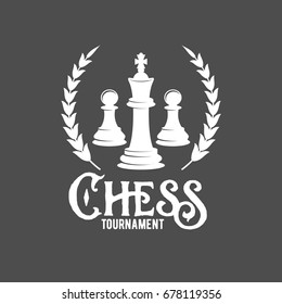 chess labels, badges and design elements
