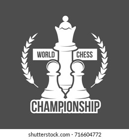 chess labels, badges and design elements