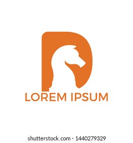 Chess and letter D logo design. Creative alphabet D typography logo for chess.	