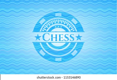 Chess Light Blue Water Badge.