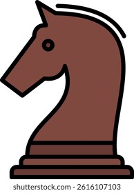Chess Line Filled Vector Icon Design