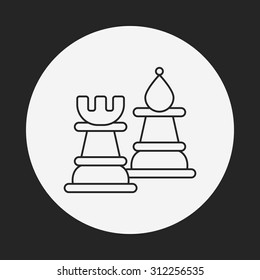 chess line icon