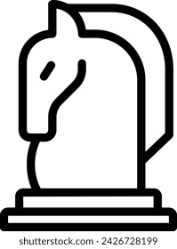 chess line icon illustration vector