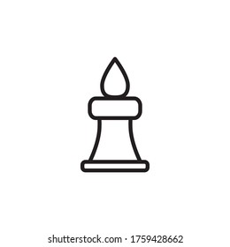 Chess line icon on white background. Vector illustration eps 10.