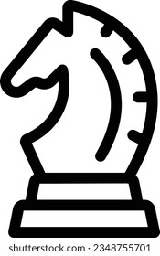 Chess Line Icon - Single Icon, Vector