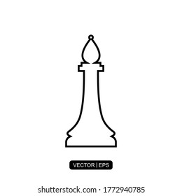 Chess line icon vector illustration logo template for many purpose.