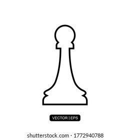 Chess line icon vector illustration logo template for many purpose.
