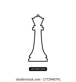 Chess line icon vector illustration logo template for many purpose.