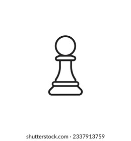 Signo vectorial de icono de línea de ajedrez, ilustración de logotipo.