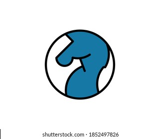 Chess line icon. Vector symbol in trendy flat style on white background. Chess sing for design.