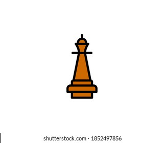 Icono de la línea de ajedrez. Símbolo vectorial en estilo plano y a la moda sobre fondo blanco. El ajedrez canta por diseño.
