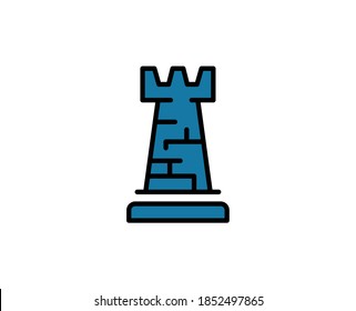 Chess line icon. Vector symbol in trendy flat style on white background. Chess sing for design.