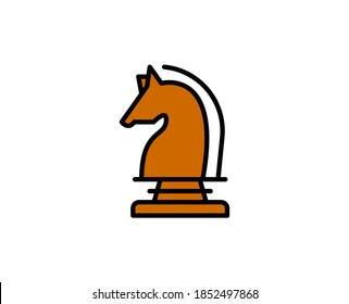Chess line icon. Vector symbol in trendy flat style on white background. Chess sing for design.