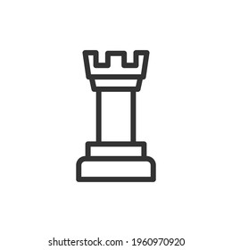 Chess line icon. Web symbol for web and apps. Sign design in outline style. Chess stroke object.