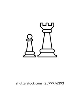 Chess line illustration vector line icon icons design