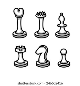 Chess in a line style