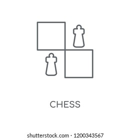 Chess linear icon. Chess concept stroke symbol design. Thin graphic elements vector illustration, outline pattern on a white background, eps 10.