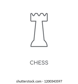 Chess linear icon. Chess concept stroke symbol design. Thin graphic elements vector illustration, outline pattern on a white background, eps 10.