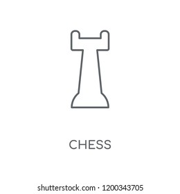 Chess linear icon. Chess concept stroke symbol design. Thin graphic elements vector illustration, outline pattern on a white background, eps 10.