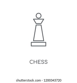 Chess linear icon. Chess concept stroke symbol design. Thin graphic elements vector illustration, outline pattern on a white background, eps 10.