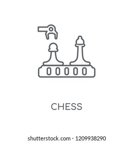 Chess linear icon. Chess concept stroke symbol design. Thin graphic elements vector illustration, outline pattern on a white background, eps 10.