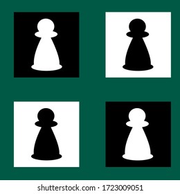 the chess logo black and white