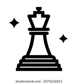 Chess logo design , simple and clean icon, vector isolated on white