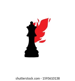chess logo design stock and illustration