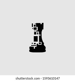 chess logo design stock and illustration